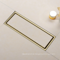 gebürstete goldene Flieseneinsatz -Designbodenabfluss